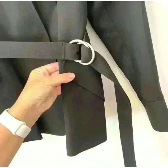 Rebecca Minkoff Belted Career Jacket Black Size 6 - Picture 10 of 11